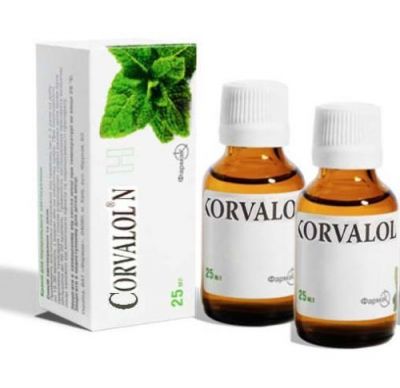 2 bottles of 25 ml Corvalol Farmak Drops, Free Shipping